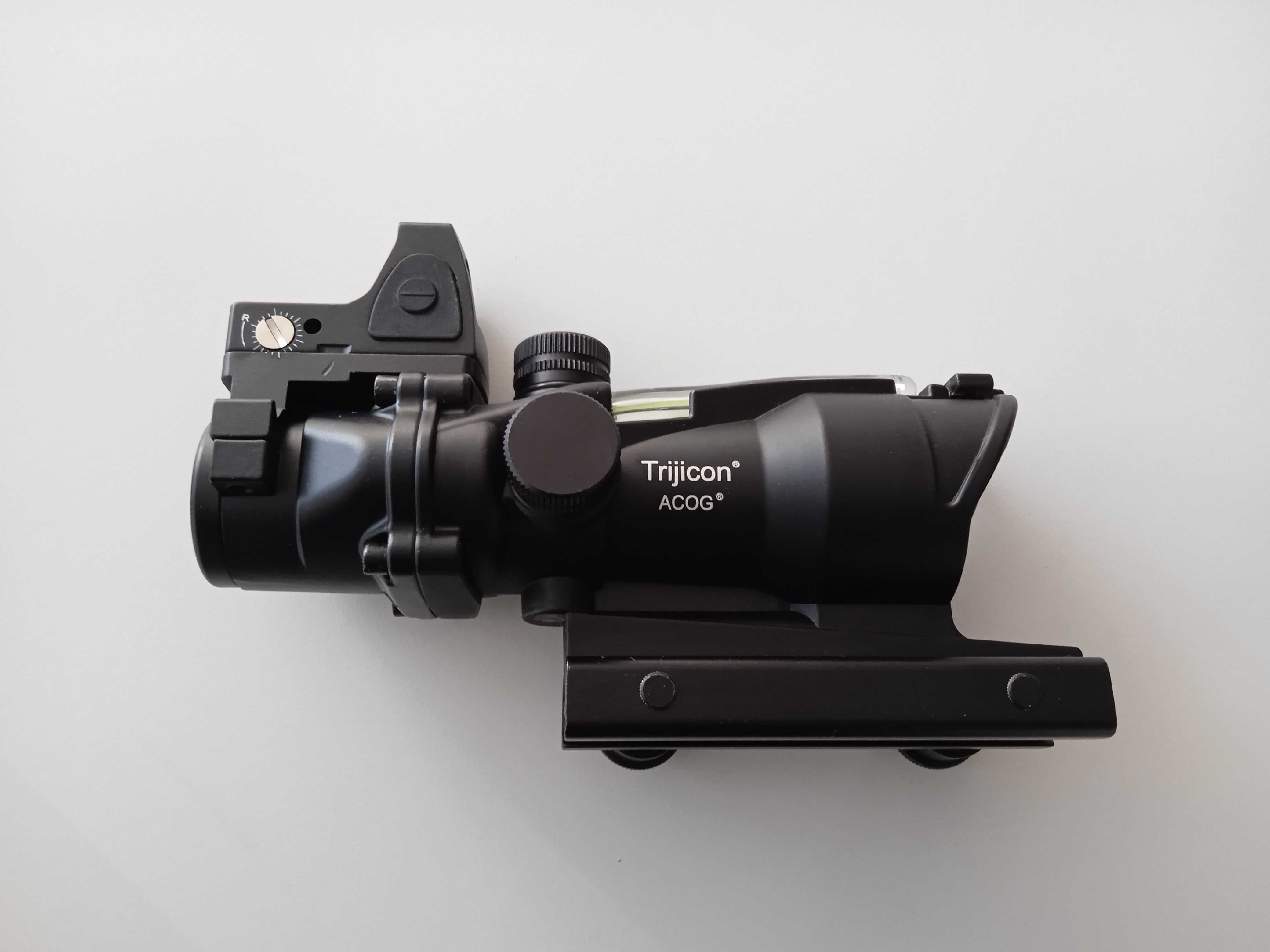 Luneta 4x ACOG światłowód + kolimator RMR 2w1 oznaczenia Trijicon ASG