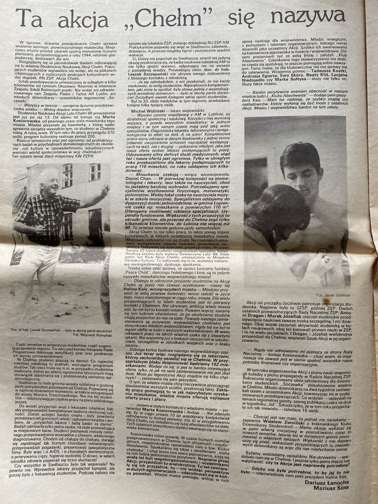 Student dwutygodnik społeczno kulturalny X 1988 nr 16