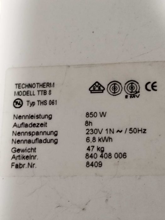 Radiadores Acumuladores de Calor Technotherm – 3x 1700W + 1x 850W