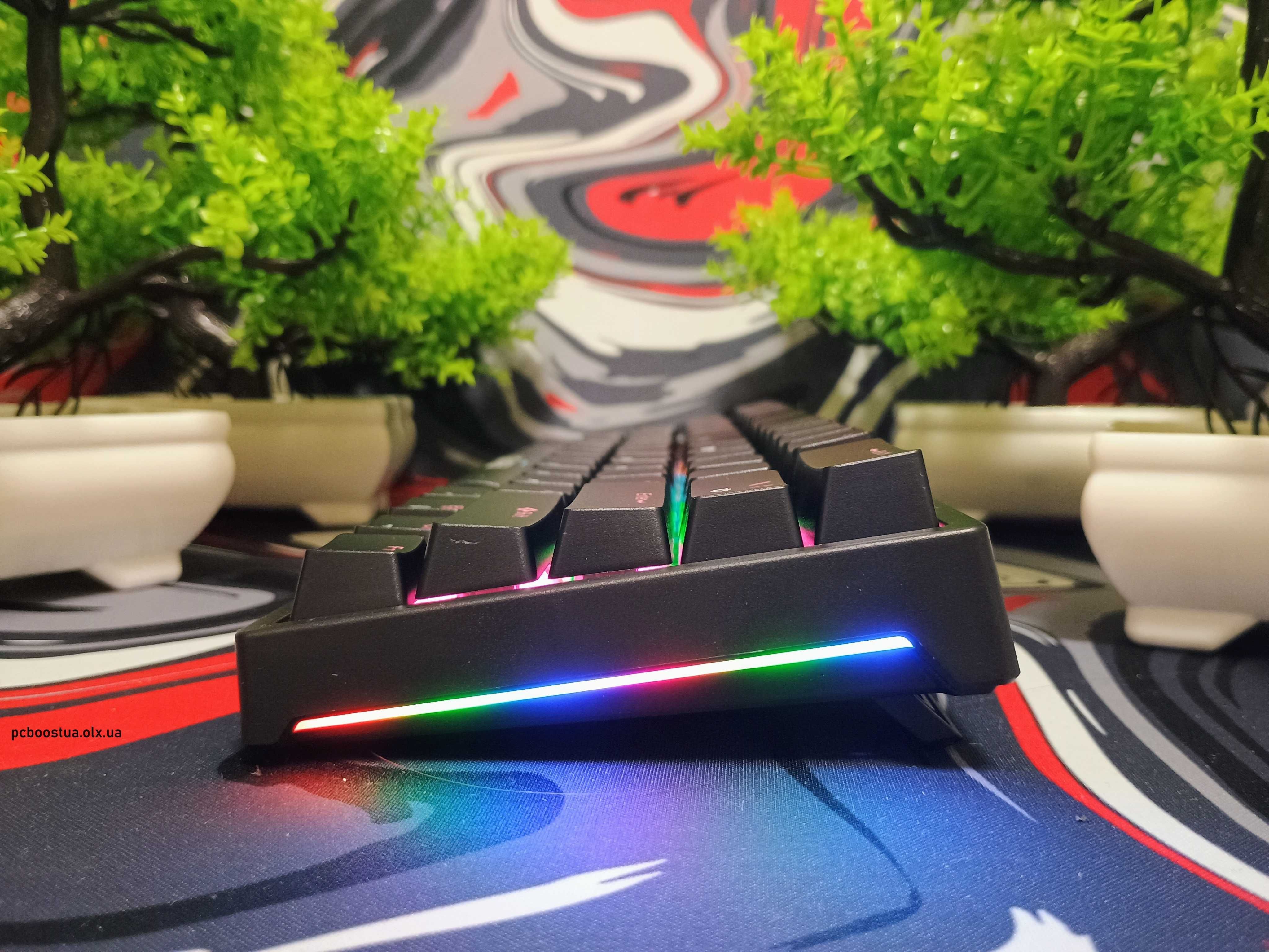 Нова LEAVEN K620 MINI Механічна ігрова клавіатура з RGB підсвіткою 60%