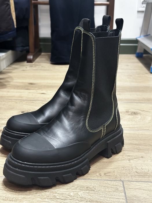 Чоботи шкіряні Ganni