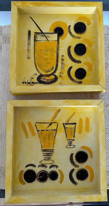 Quadros decorativos, artesanais.