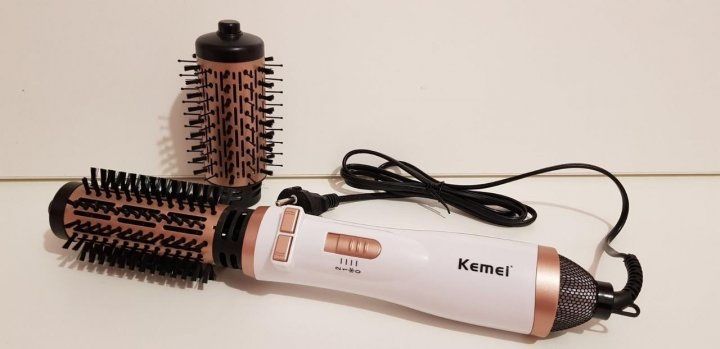 Фен-щітка, що обертається, стайлер KEMEI KM-8020 керамічне покриття