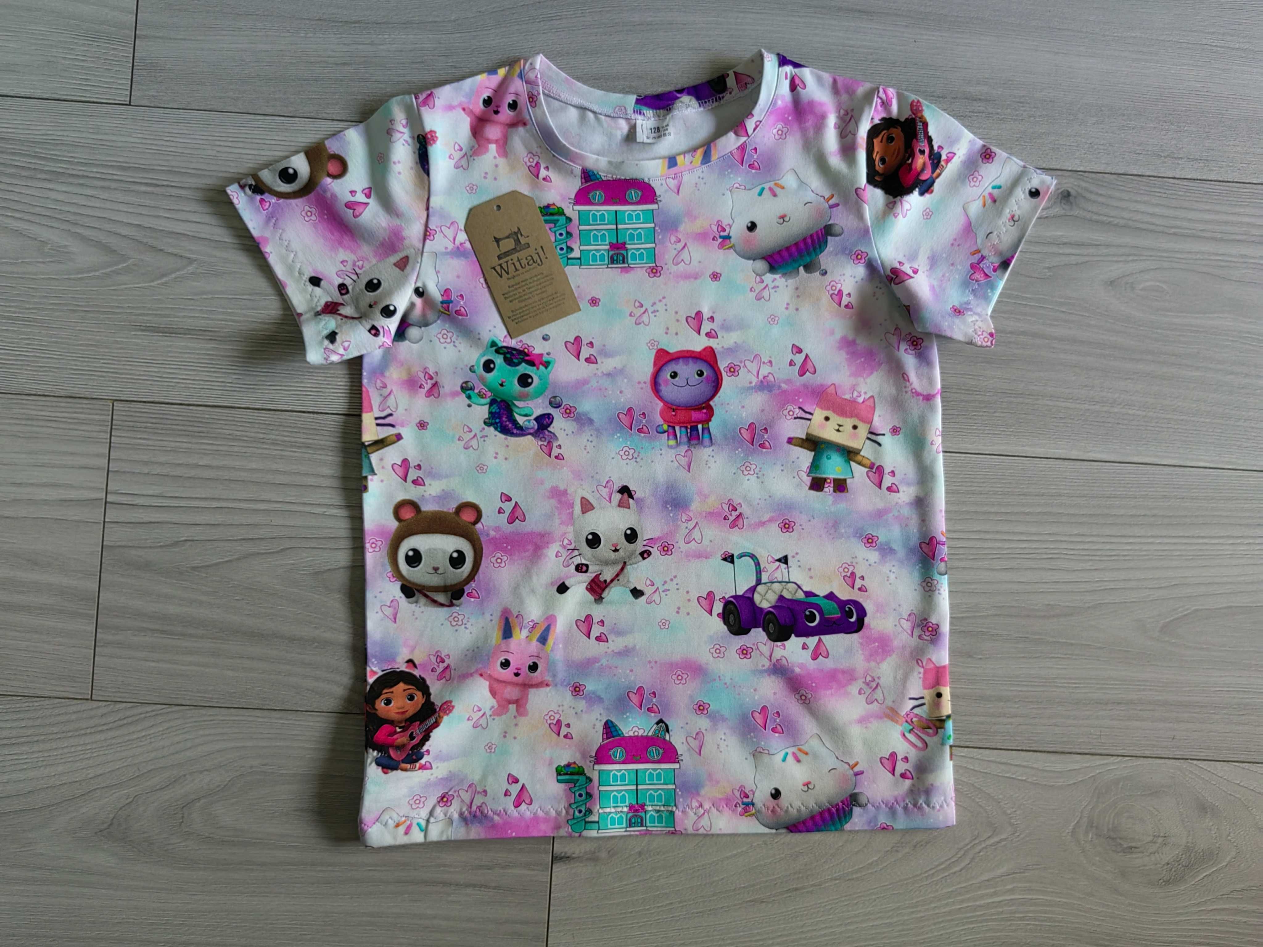 Tshirt bluzka z krótkim rękawem koszulka Koci domek Gabi rozm 116