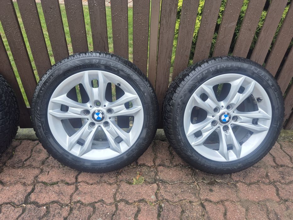 4 oryginalne alufelgi BMW Styling 319, 17 cali z oponami zimowymi