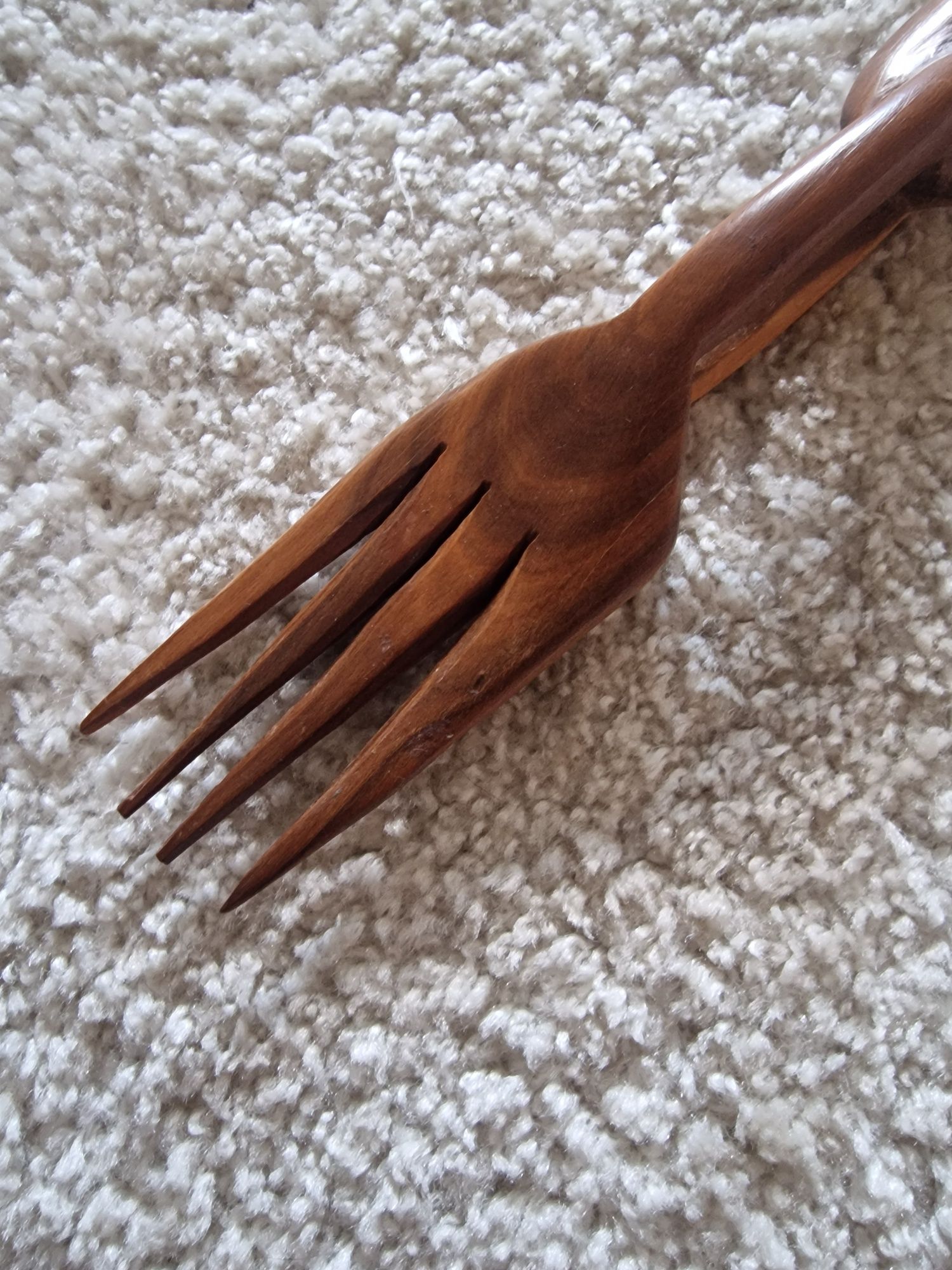 Widelec etniczna drewniany afrykański drewno duży hand made