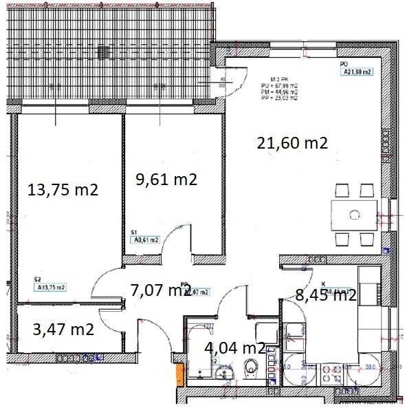 Mieszkanie 3 pokojowe 68m2 Osiedle Orzechowe + komórka lokatorska.