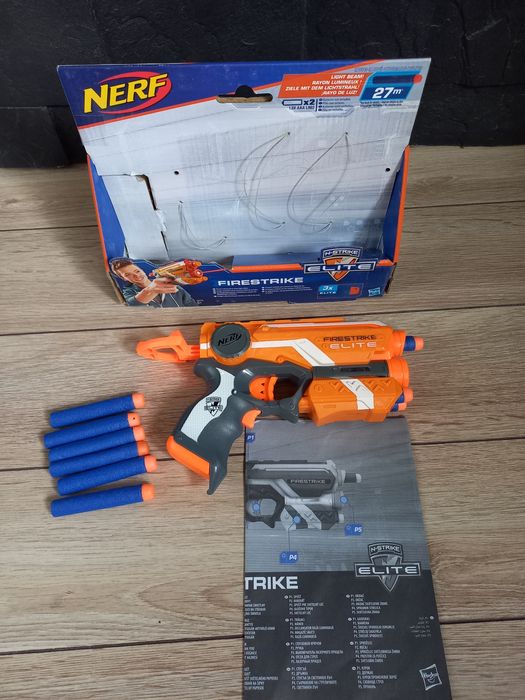 Nerf N-Strike Elite Wyrzutnia Firestrike pomarańczowy 53378+6 strzałek
