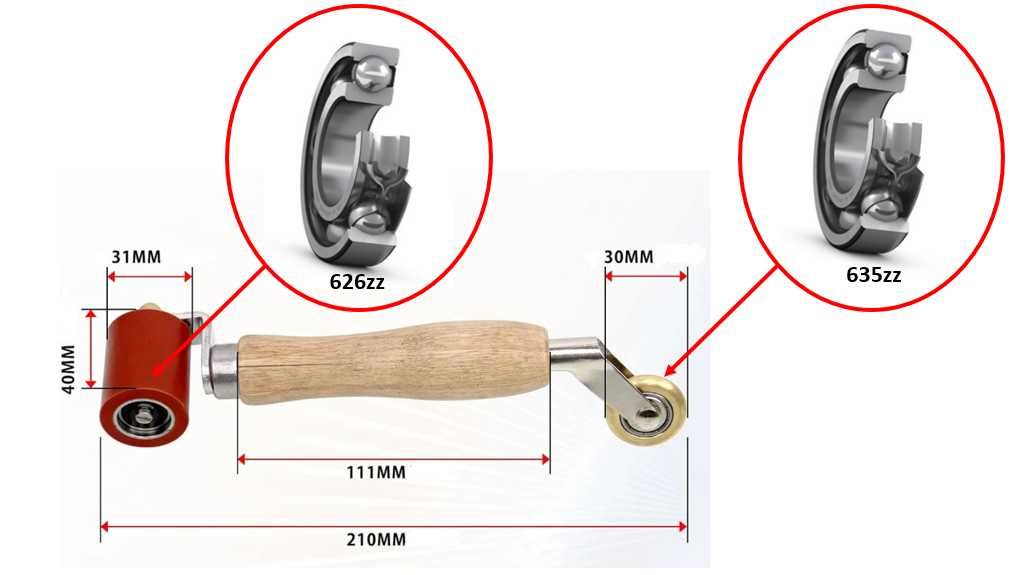 Rolka dociskowa 2w1 do membran EPDM, PVC, TPO, Resitrix, Firestone