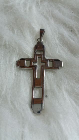 Krzyż duża zawieszka ok 4-5 cm stal chirurgiczna