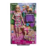 Lalka Barbie Z Pieskami Ze Szczeniaczkiem I Pieskiem Na Wózku