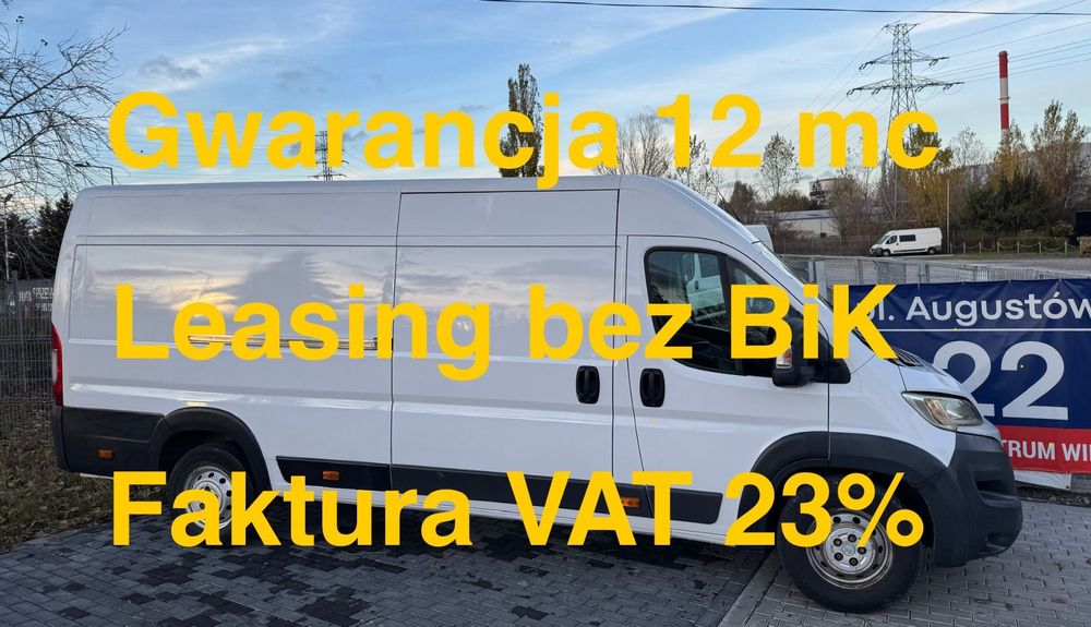 Fiat Ducato L4H2  180 KM L4H2 bez AdBlue Gwarancja 12 mc Leasing bez BiK i KRD