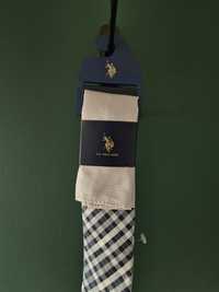Piękny krawat + poszetka US Polo