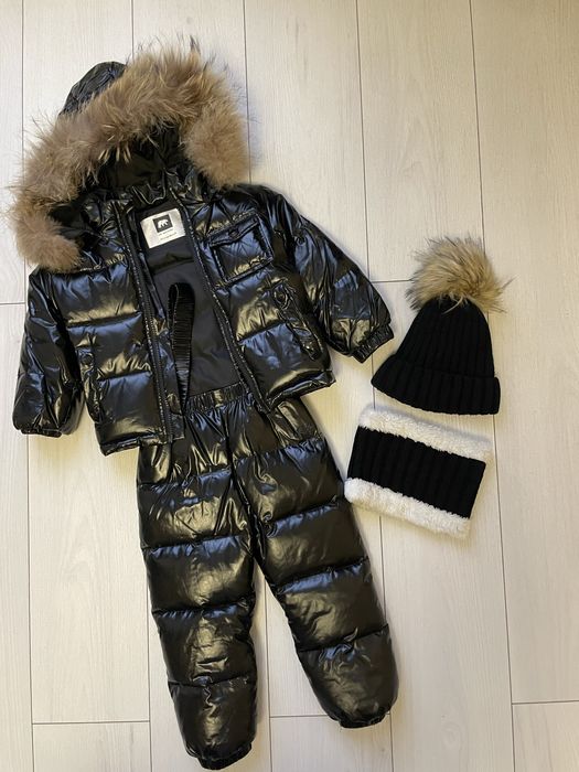 Зимовий теплий костюм. Куртка, штани, шапка, хомут. На 1,5-3 роки