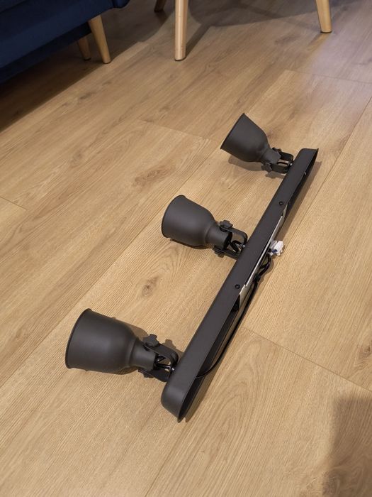 HEKTAR Lampa sufitowa, 3 reflektory, ciemnoszary