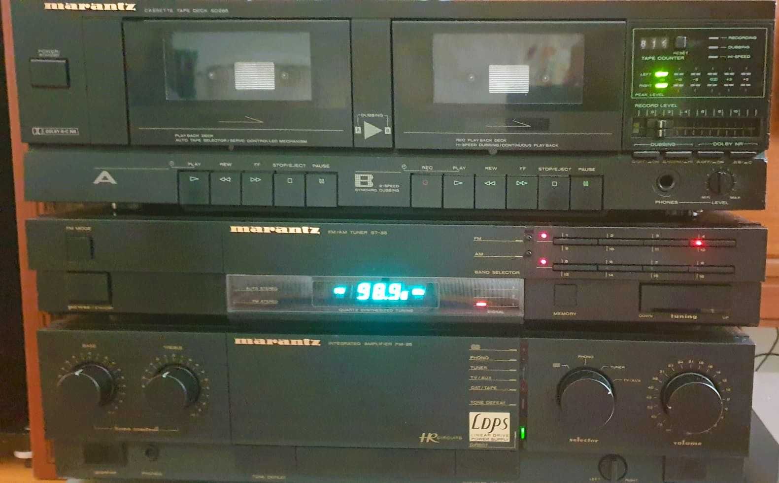 Amplificador Sintonizador e Deck Marantz