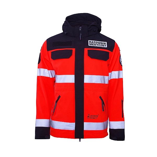 Kurtka ratownicza Softshell PRM-23 FLUO North-Wind z kompletem emblema