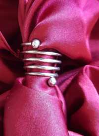 Зажим для платка шарфа Италия кольцо Extravaganza пружинка винтажный