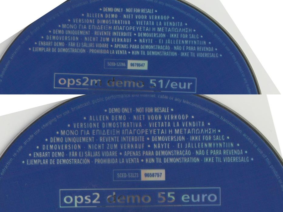 Demos PS1 e PS2 PlayStation 1 e PlayStation 2