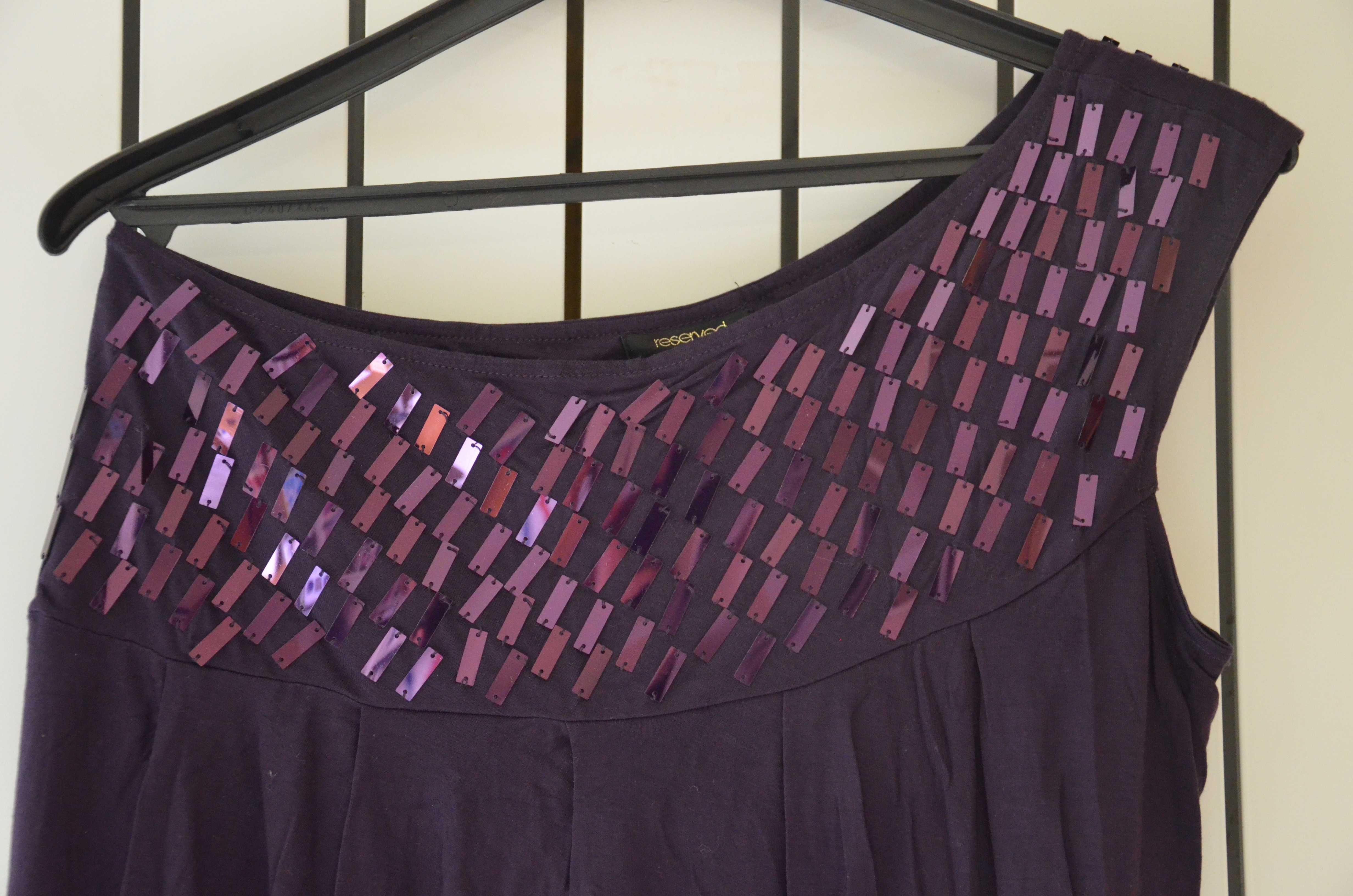 Fioletowy top z cekinami Reserved r. 38