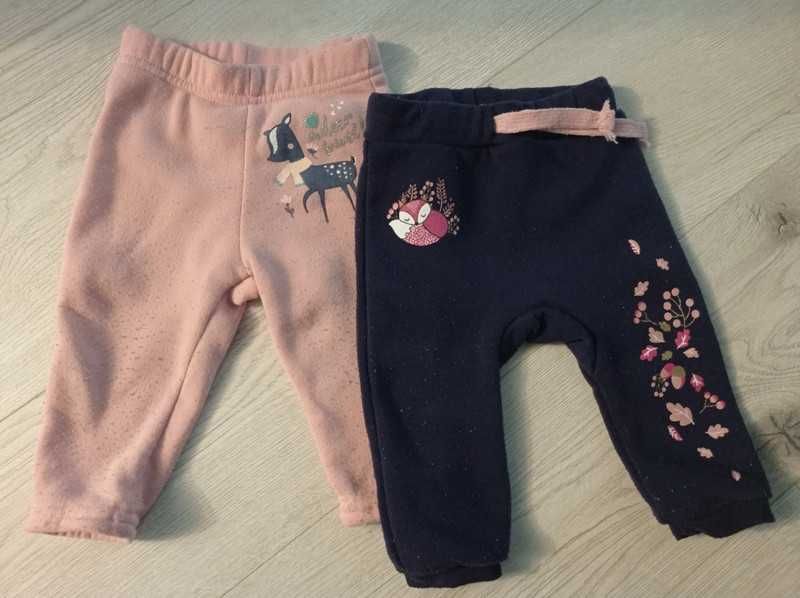 Spodnie ocieplane spodnie zimowe 74 dla dziewczynki niemowlęce