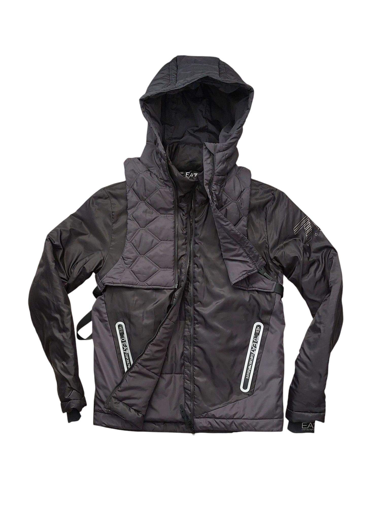 EA7 emporio armani nowa ocieplana kurtka z odpinanym plecak/kapturem r