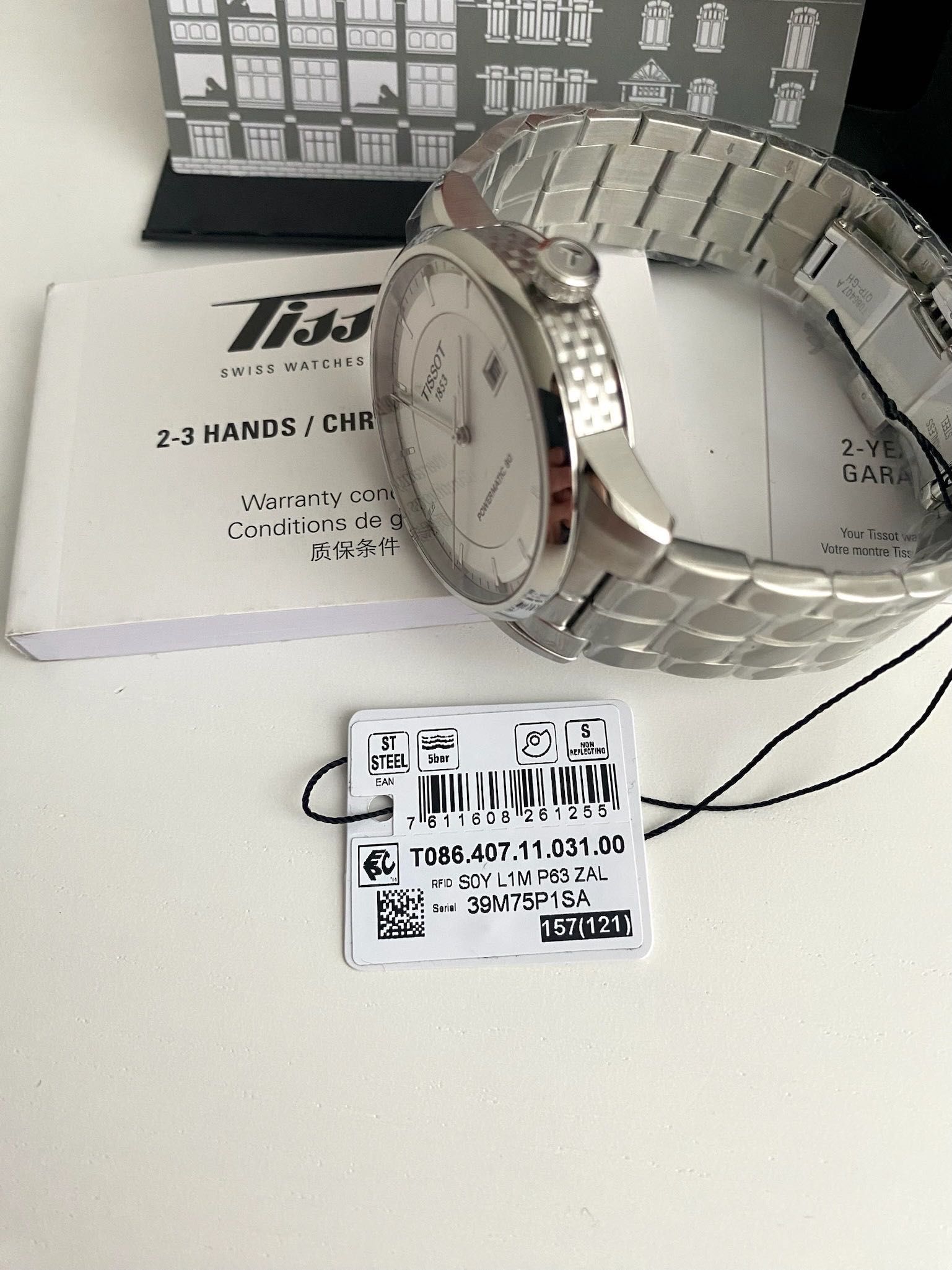 Чоловічий механічний швейцарський годинник Tissot мужские часы тисо