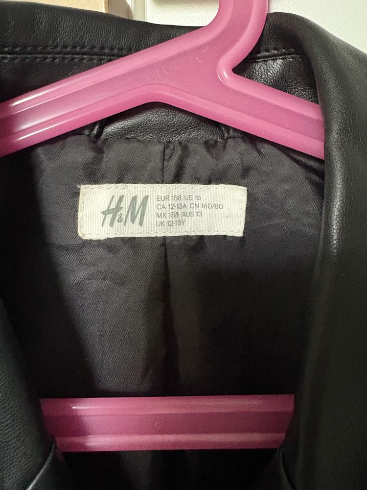 Kurtka biker ramoneska eko-skóra H&M 158 jak nowa