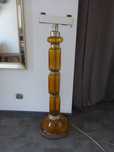 PRL lampa podłogowa szklana VINTAGE _ Słuczan - Orkusz, lata 70te
