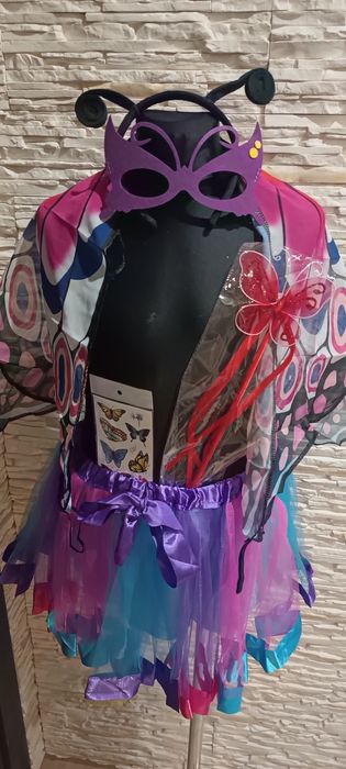 Strój motylka przebranie karnawałowe dla dziewczynki, 5 – 7 lat