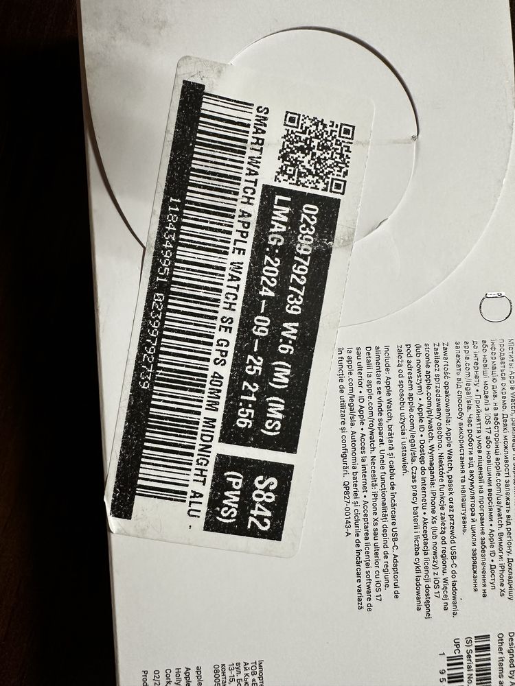 Apple Watch SE (2 gen) 40mm Midnight (północ)