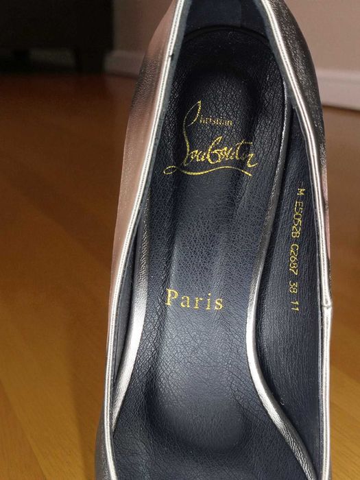 Туфлі сріблястий металік Christian Louboutin Kate 85 Silver розмір 38
