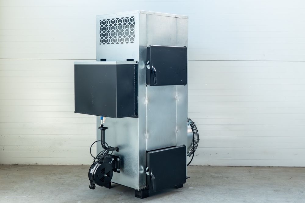 Nagrzewnica do warsztatu piec nadmuchowy koza na oleje + drewno Ng30kw