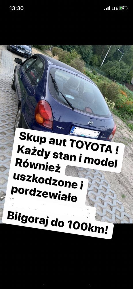 Skup Aut ! Skup Toyota ! Pomoc drogowa ! Skup samochodów ! Laweta !