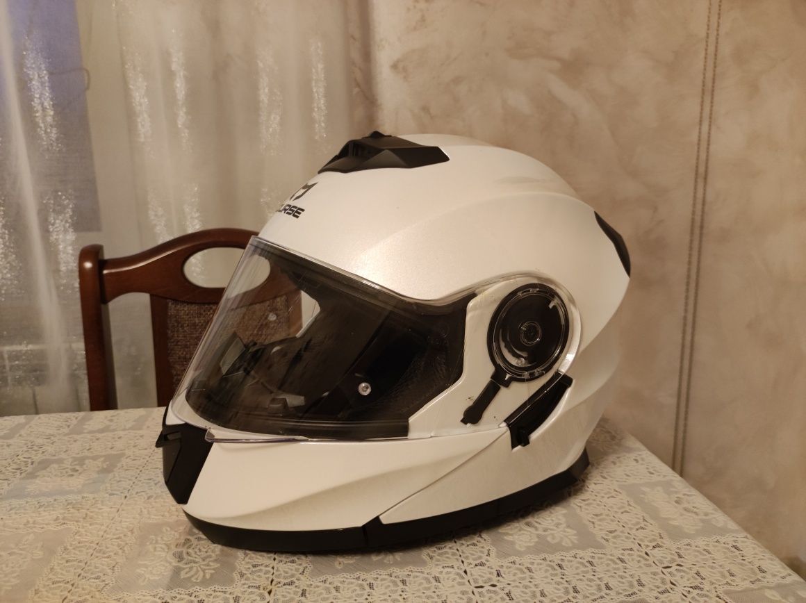 Kask szczękowy ze Szwecji L 59-60 z blendą i pinlockiem Ls2 Naxa Hjc