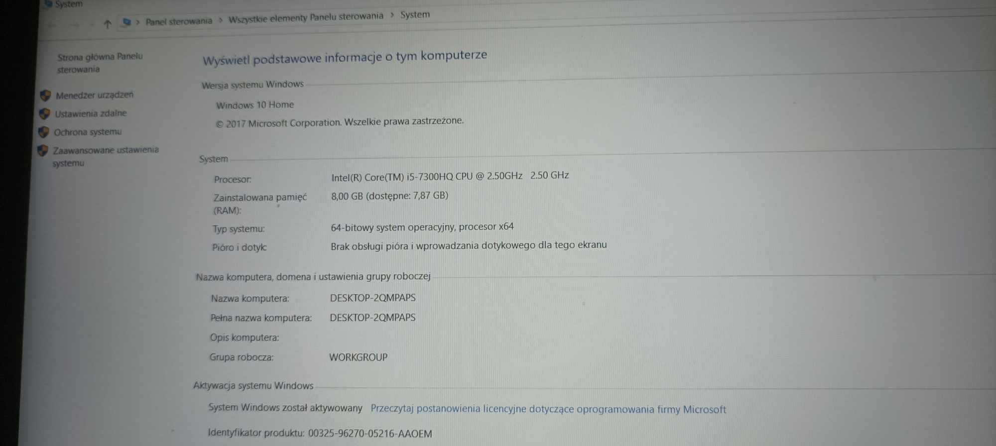 laptop gamingowy Dell Inspiron 15 5577 (gtx 1050, i5 7300, i5 7gen)