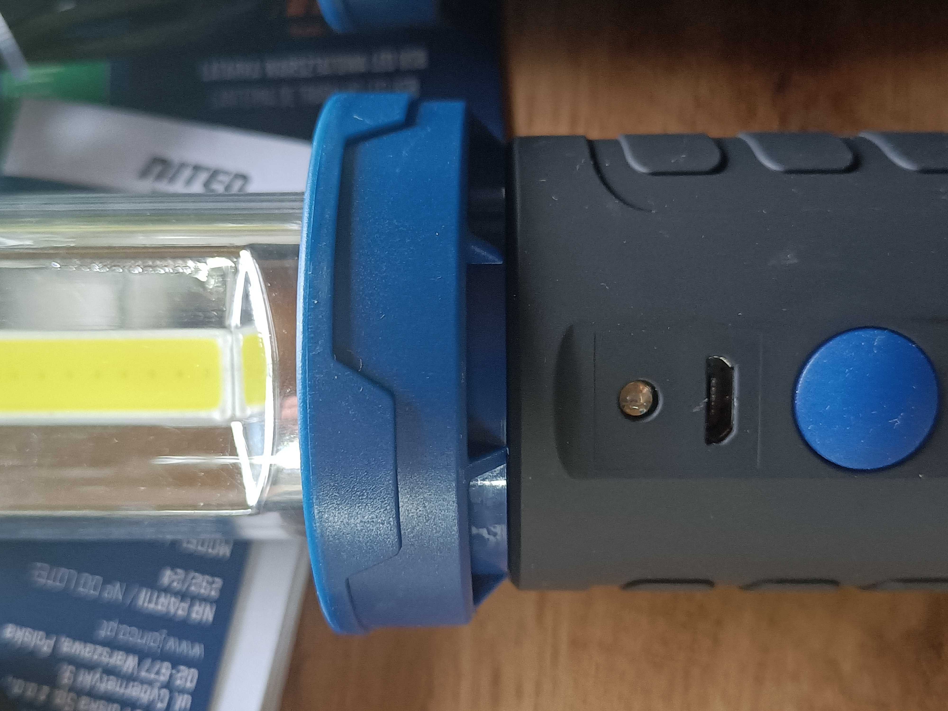 Lampka warsztatowa LED COB Tuba latarka ładowana