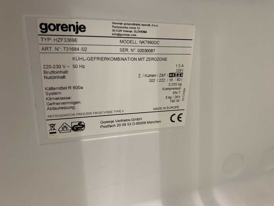 Холодильник gorenje