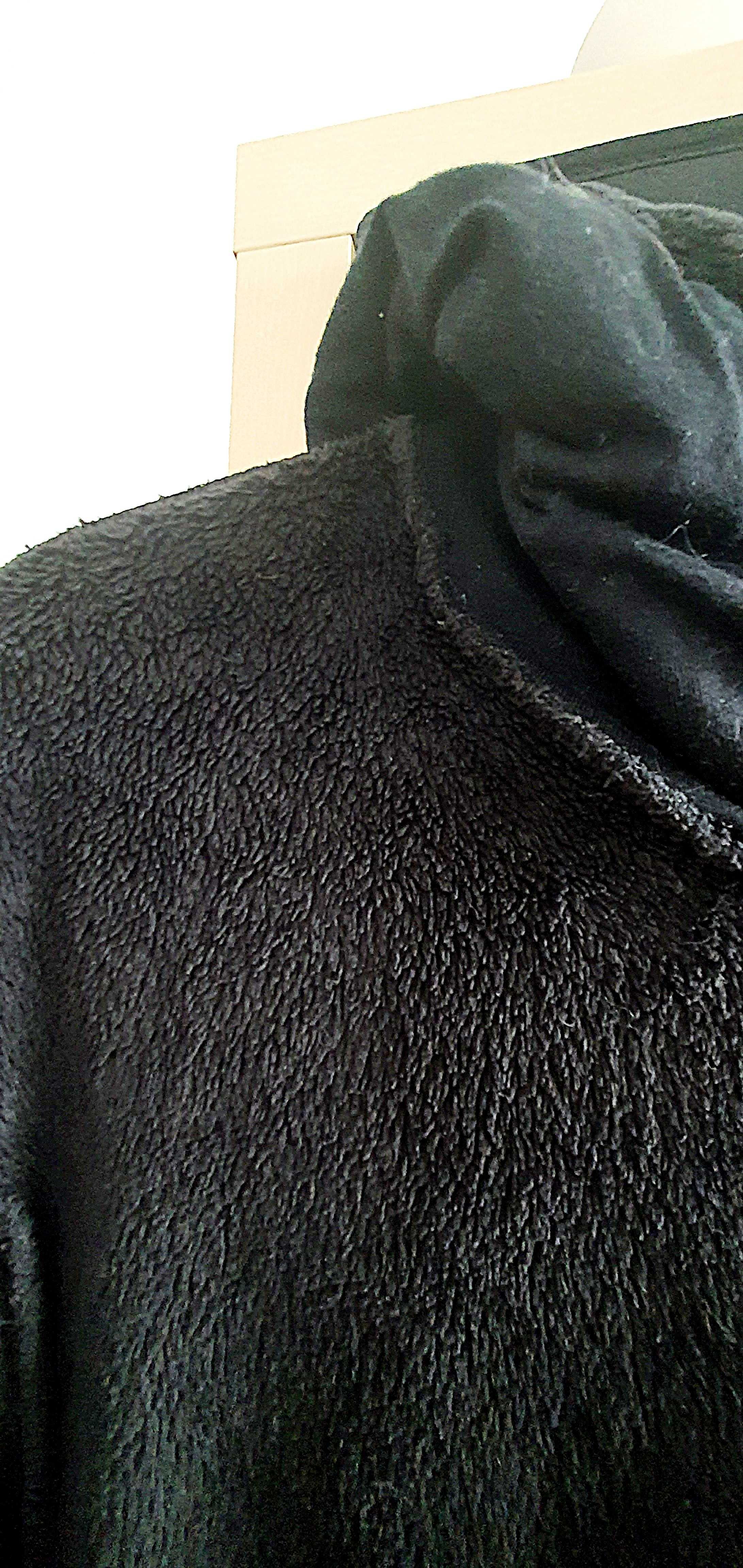 sukienka bluza tunika czarna ciepła na misiu
