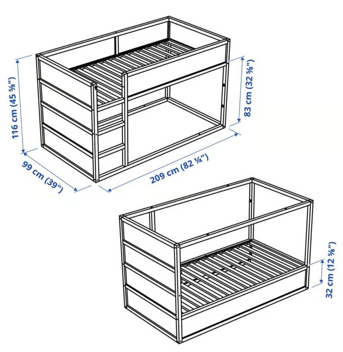 Łóżko 90x200 IKEA KURA