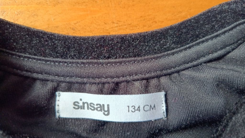 Strój galowy 134  wizytowy biała bluzka sukienka rajstopy H&M Sinsay Z