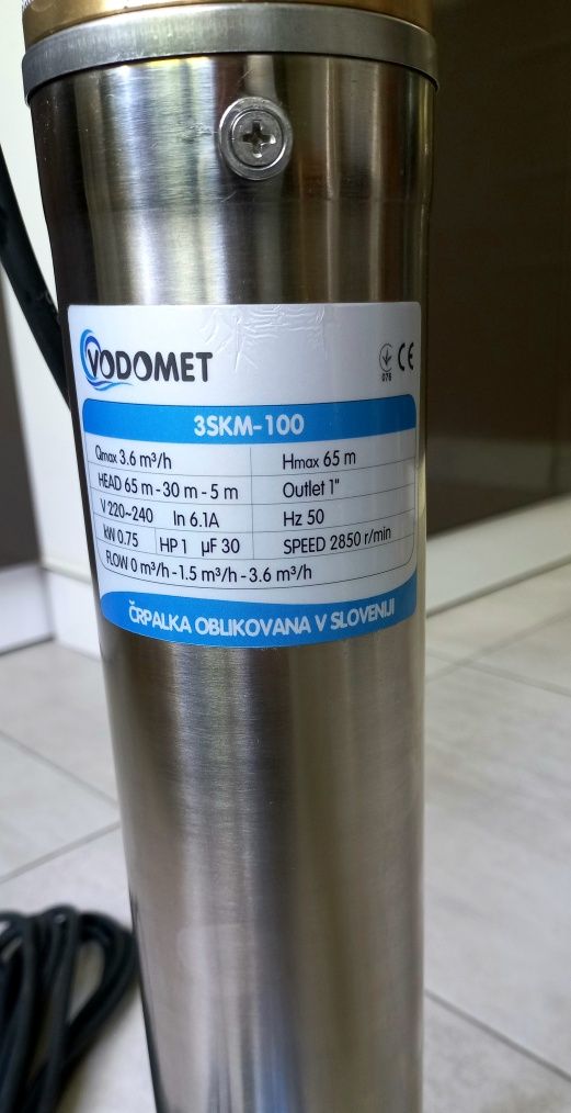Погружний Вихровий насос VODOMET 3SKM-100