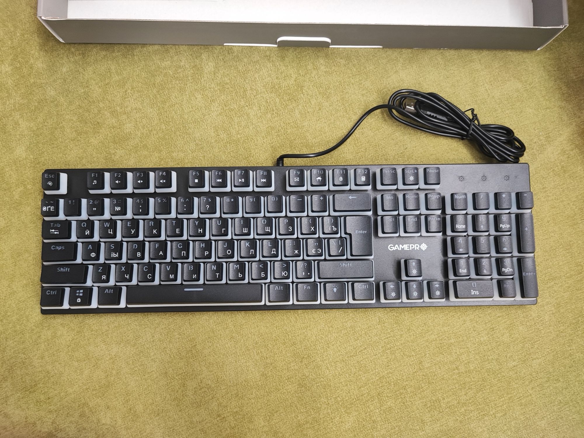 Клавіатура GamePro MK85B Blue Switch RGB USB Black