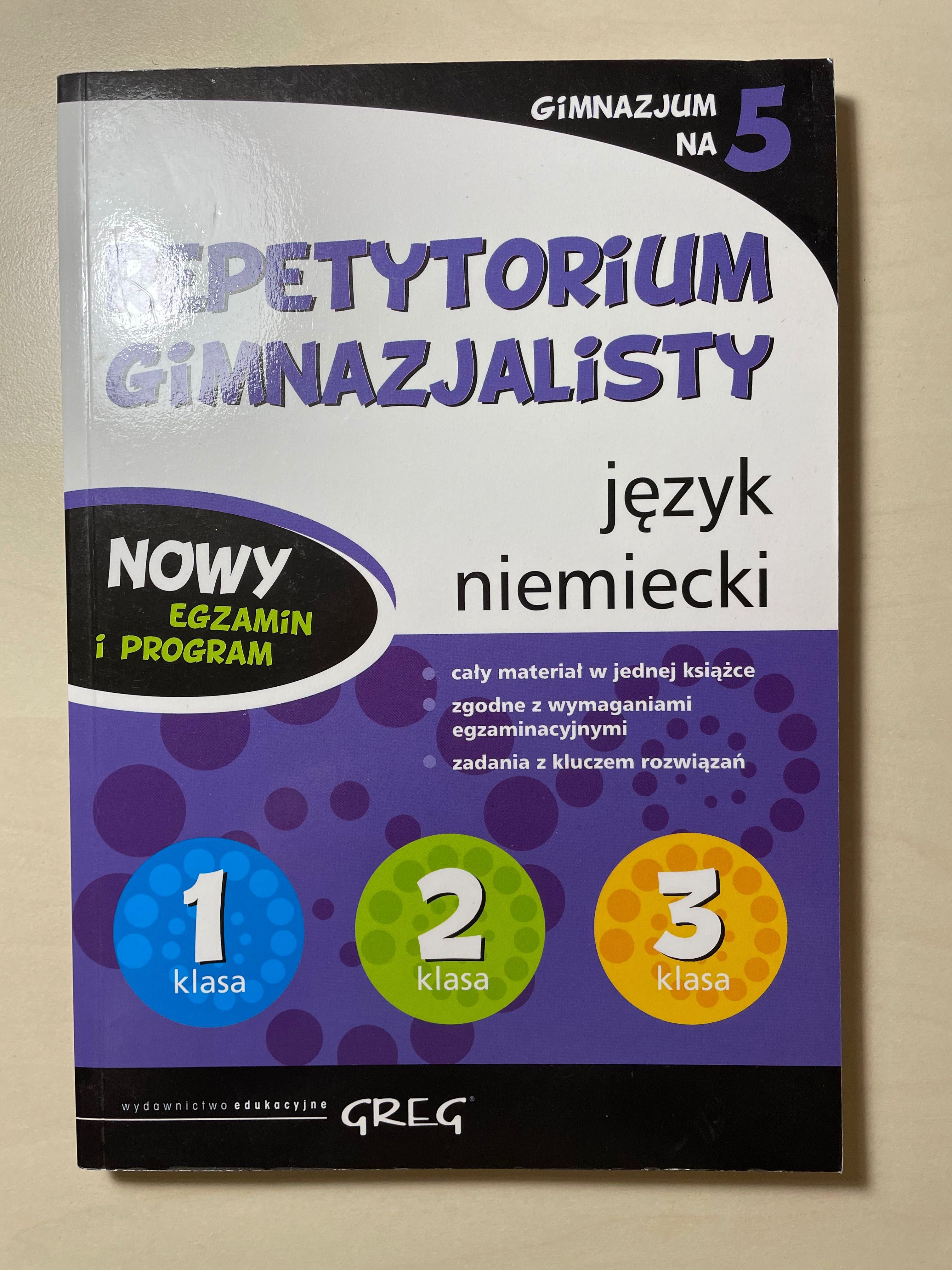 Repetytorium gimnazjalisty - język niemiecki wydawnictwo GREG