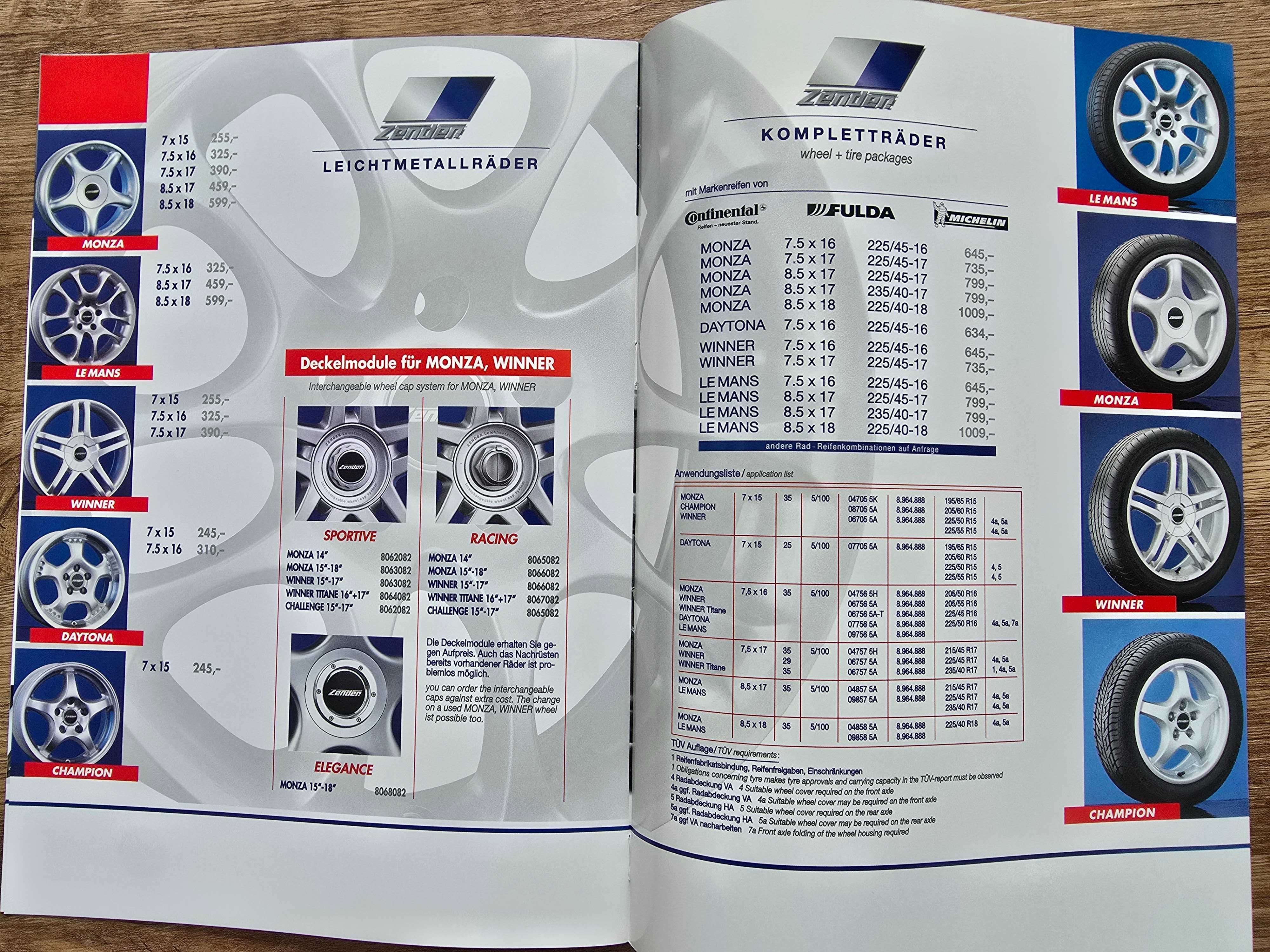 Prospekt Zender VW Bora