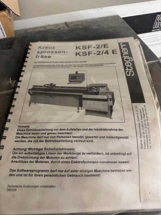 Frezarka CNC do złączy krzyżowych szprosów STEGHERR KSF drewno alu pcv