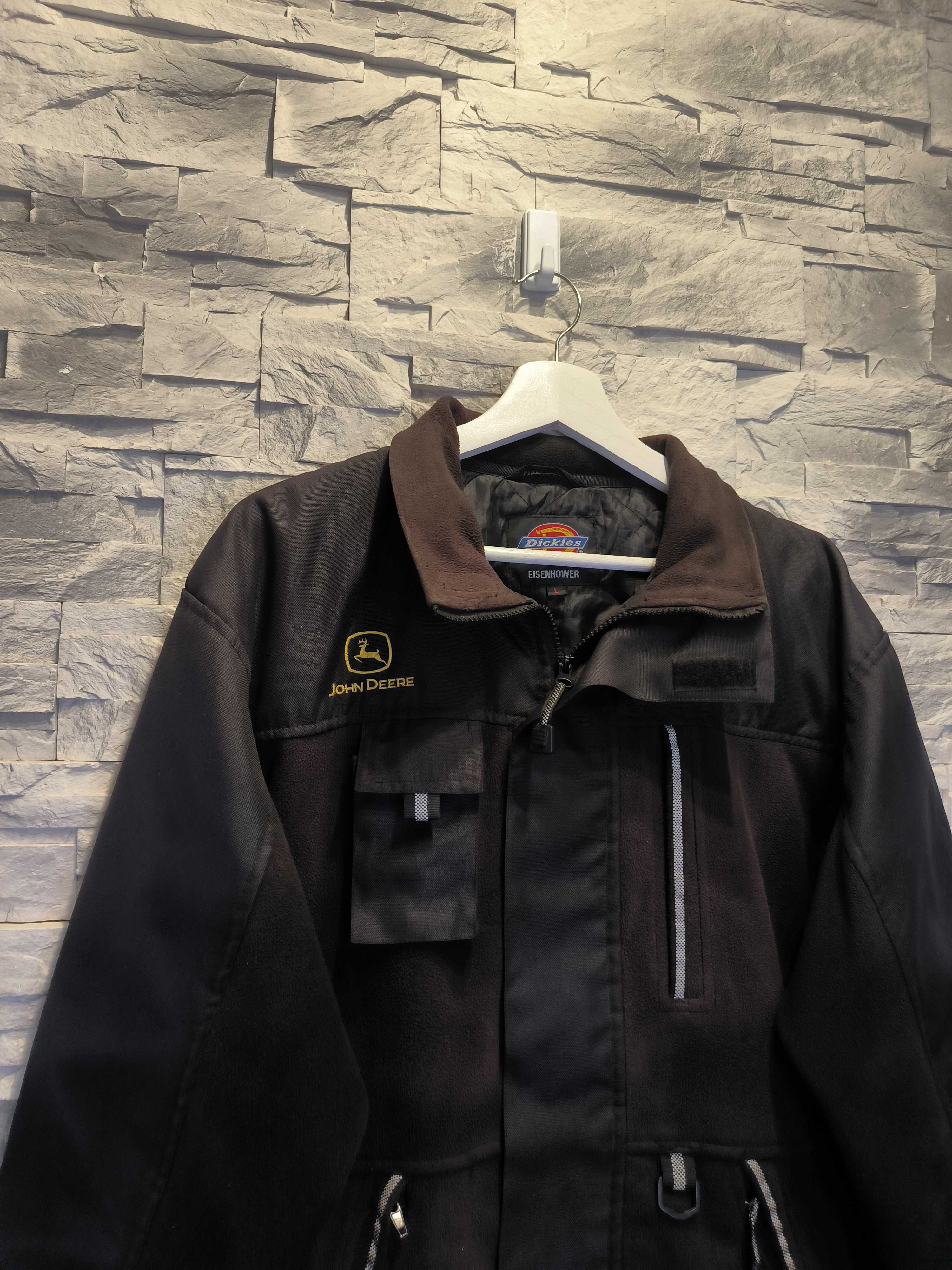 Kurtka Dickies John Deere Przejściowa Brązowa Vintage