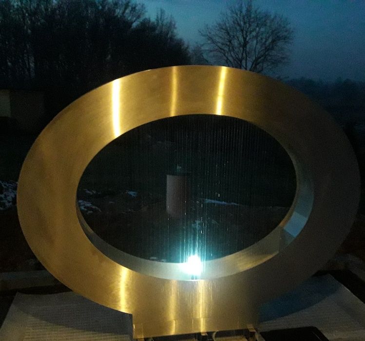 FONTANNA OGRODOWA ze stali nierdzedwnej, ELIPSA 200 cm. Fontanny ogrod