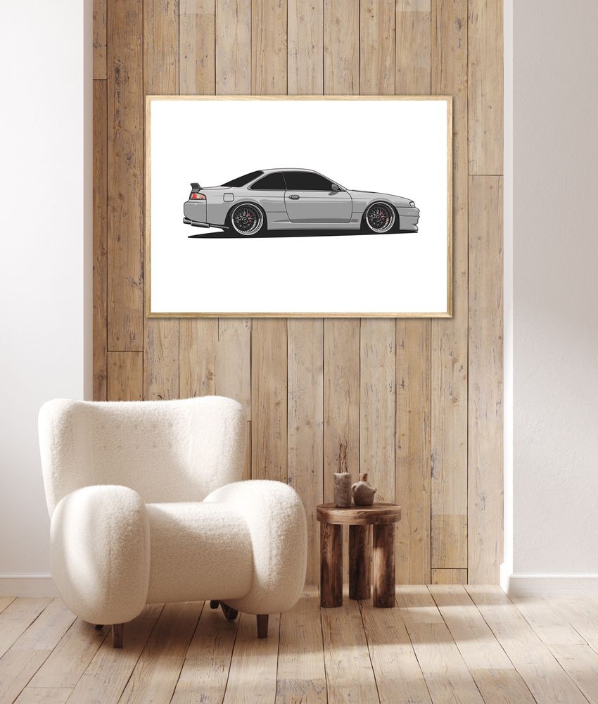 Plakat Nissan Silvia s14, jdm, plakaty na ścianę, 40x30 bez ramy