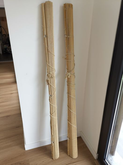 2 Estores Rolo Bambu Natural